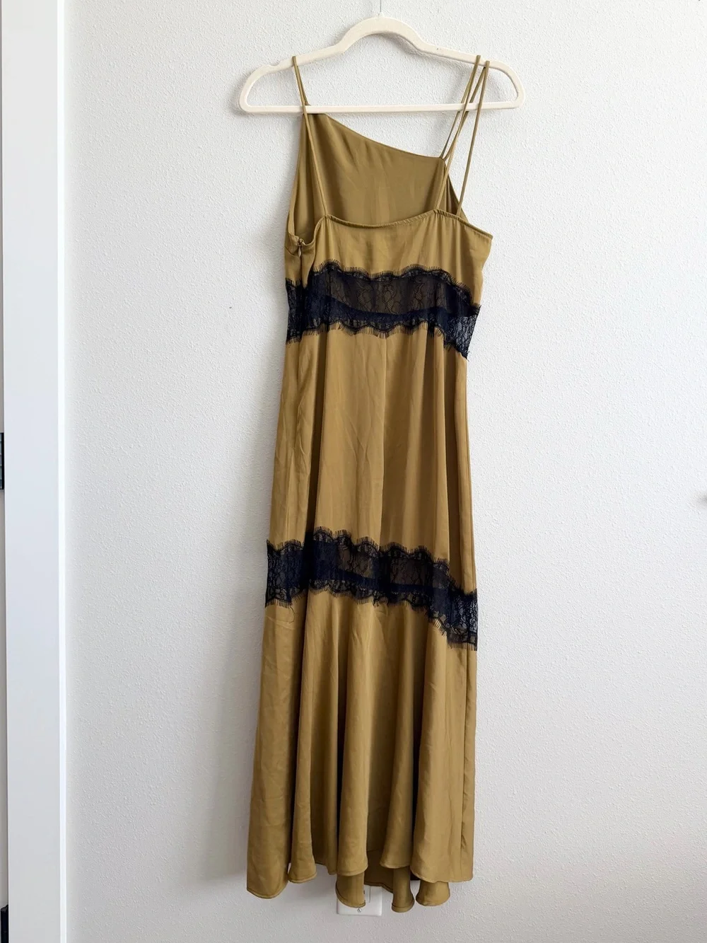 Zara Combination Slip Dress XS Satin & Lace